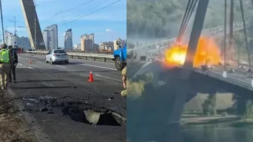 Podul din nordul Kievului, atacat din nou de forțele ruse. Este a doua lovitură în doar două zile VIDEO