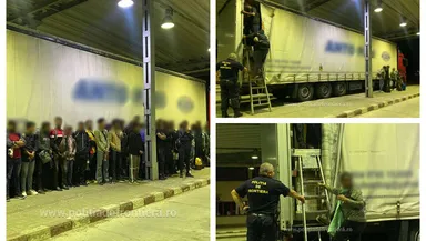 Migranţi ascunşi într-un TIR plin cu electrocasnice. Doi şoferi români au fost reţinuţi