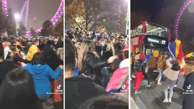 Sute de români au petrecut cu manele şi steaguri şi au încins hora în centrul Londrei de 1 Decembrie! Diaspora nu uita de unde a plecat!