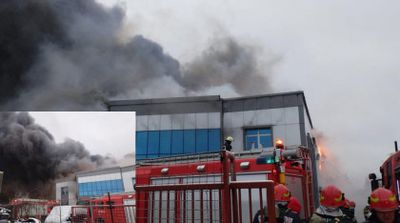 Incendiu puternic într-un depozit din Voluntari! De la ce a pornit focul