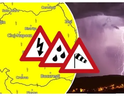 Avertizare meteo. Furtunile mătură România de la vest la est. Vom avea ruperi de nori, grindină şi posibile tornade