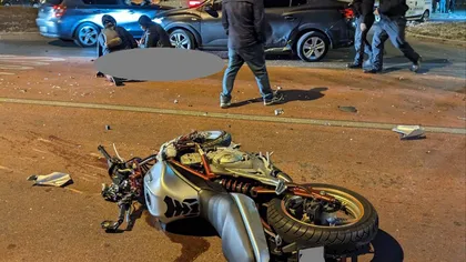 Accident grav în București. Un motociclist a murit după ce a intrat într-un parapet