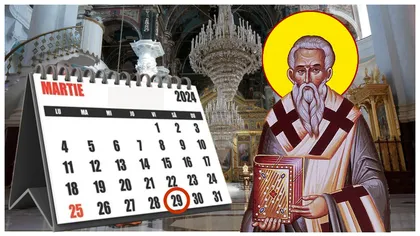 Calendar ortodox 29 martie 2026. Este CRUCE ROŞIE, este interzis la usturoi şi curăţenie în casă