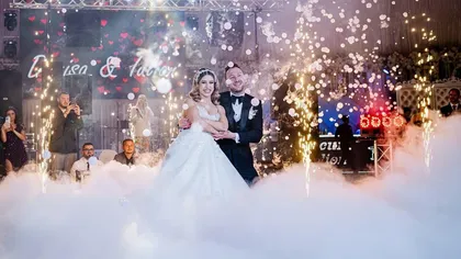 Nuntă ca-n poveşti cu 500 de invitaţi. Imagini impresionante de la petrecerea artiştilor FOTO şi VIDEO