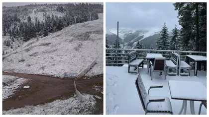 Prima ninsoare a anului în Maramureș. Autoritățile anunță că temperaturile rămân sub control în zonă