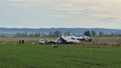 Un avion militar s-a prăbuşit în timpul unui antrenament. Niciun membru al echipajului nu a supravieţuit