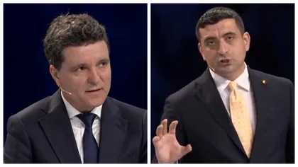 Dezbatere Nicușor Dan vs George Simion. Contre și pe tema ajutorului pentru Ucraina. Liderul AUR spune că România, cu el președinte, ”nu va da niciun leu pentru alte țări”