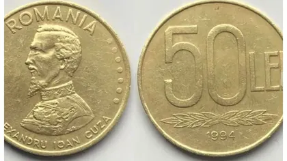 Suma uriașă cu care se vinde astăzi moneda de 50 de lei din anii ’90. Colecționarii plătesc o mică avere pe ea