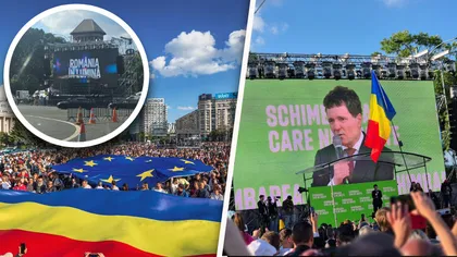 Miting pentru susținerea lui Nicușor Dan în Piața Victoriei. Jandarmeria a sesizat AEP pentru propagandă electorală