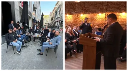 George Simion s-a întâlnit cu românii din Belgia într-un restaurant deținut de interlopii din „Dinastia Paliți”, apropiați ai Clanului Vancică