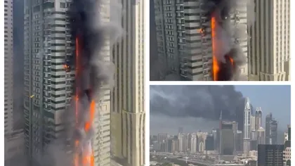 Incendiu puternic la un zgârie-nori din Dubai. Un bloc cu 67 de etaje a luat foc. Mărturiile cutremurătoare ale supraviețuitorilor VIDEO