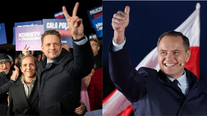 Alegeri prezidențiale în Polonia, turul 2: Polonezii au de ales între proeuropean Rafal Trzaskowski, aliat al premierului Donald Tusk, și conservatorul Karol Nawrocki, alături de care a urcat pe scenă George Simion