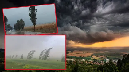 Update / ALERTĂ de furtuni și vijelii, în mai multe județe. Se anunță ploi torențiale și grindină!
