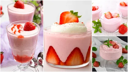 Cea mai simplă rețetă pentru mousse de căpșuni. Desertul care dă dependență, preparat 100% fără coacere!