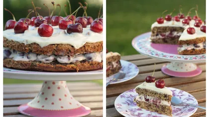 Tort cu ciocolată și cireșe. Desertul care face furori vara asta