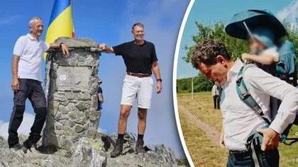 Avem președinți pasionați de drumeții! După aventura lui Nicușor Dan pe munte, Klaus Iohannis a cucerit Vârful Negoiu
