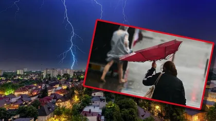 ANM a emis coduri ROŞII, PORTOCALII şi galbene, unde loveşte urgia în orele următoare. Rafale de 140 km/oră, vijelie cu putere de uragan