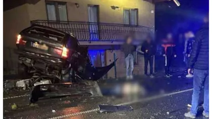 Accident cumplit în Borșa. Un tânăr de 36 de ani a murit după ce BMW-ul său a ajuns în balconul unei case