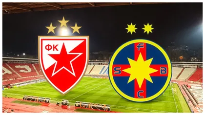 Steaua Roşie – FCSB 1-0 în Europa League. Campioana României a pierdut la Belgrad cu un om în plus!