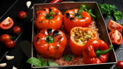 Super-deliciul ideal în postul Crăciunului: ardei umpluți cu legume. Se prepară ușor și rapid!