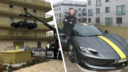 Magnatul austriac care și-a parcat Ferrari-ul de 300.000 de euro pe balcon. Autoritățile din Viena au intervenit de urgență pentru îndepărtarea bolidului de lux din imobil