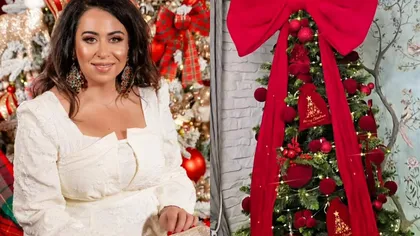 Oana Roman a împodobit bradul de Crăciun alături de fiica ei, Isa