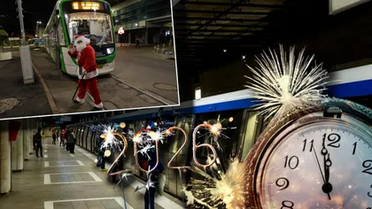 Programul STB și Metrorex de Anul Nou. Cum vor circula mijloacele de transport în comun din București