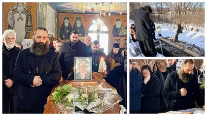 Imagini cutremurătoare de la înmormântarea lui Matei, adolescentul mort în accidentul din Vatra Dornei. Tatăl său, preotul Ioan Cozma, și-a condus fiul pe ultimul drum de unul singur, în timp ce restul familiei e în spital