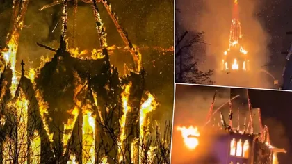 Incendiu uriaș în Amsterdam, în noaptea de Anul Nou! O biserică istorică a fost distrusă de flăcări