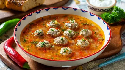 Ciorbă acră de perișoare după o rețetă a lui Radu Anton Roman