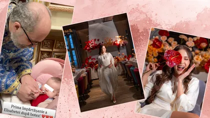 Emily Burghelea a făcut furori într-o rochie de infarct, la botezul celui de-al treilea copil! Ce a pus în cădița bebelușului: „Tradiție cu succes!”