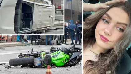 Accident cumplit în Italia. O româncă de 20 de ani a murit pe loc după ce motocicleta pe care se afla a intrat într-un taxi