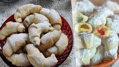 Desertul perfect în perioada postului: cornulețe fragede cu apă minerală și gem. Rețeta pentru un rezultat savuros