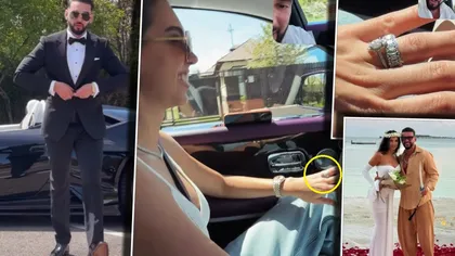 Cum arată verighetele purtate de Dorian Popa și Andreea. Influencerul nu s-a uitat la bani și i-a ucmpărat cele mai spectaculoase bijuterii iubitei sale