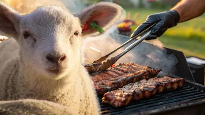 „Mioriţa” va face transhumanţa peste ocean. Speriat de rachetele din Golf, mielul românesc va ajunge barbecue în SUA