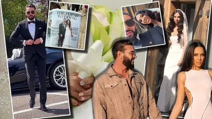 Andreea, proaspăta soție a lui Dorian Popa, a strălucit la nuntă într-o rochie diafană de prințesă. Ținutele simple, dar extrem de elegante ale mirilor au atras toate privirile