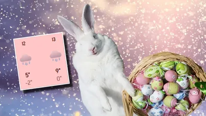 Vortexul polar face ravagii în România de Paște. Unde sunt cele mai mari șanse să ningă în prima și a doua zi a sărbătorilor pascale