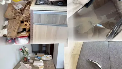Un apartament din Mamaia, distrus de un grup de tineri în minivacanța de 1 Mai. Imaginile distribuite de proprietar