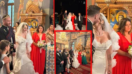 Nuntă cu ștaif la Palatul Știrbey. Nașul Marius Moga a fost de nerecunoscut