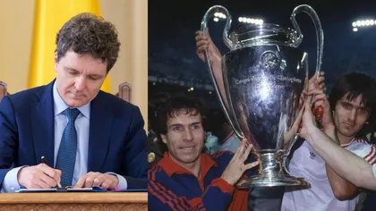 Nicușor Dan i-a decorat pe Anghel Iordănescu și jucătorii care au câștigat Cupa Campionilor Europeni cu Steaua București în 1986