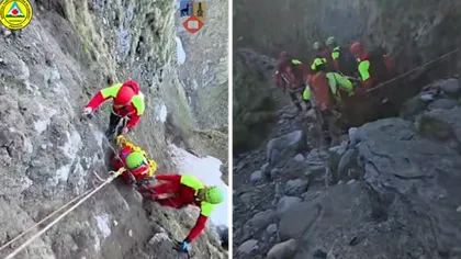 Tragedie evitată la limită în Bucegi: Un turist olandez a căzut într-o râpă în Munții Bucegi și a suferit multiple fracturi