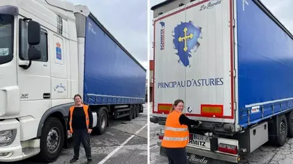 O tânără de 32 de ani a lăsat jobul de birou pentru a fi șoferiță de TIR, în Spania: „Nu mi se pare greu, sunt toată ziua pe drum”