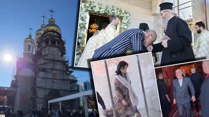 Luminița Becali, apariție rară în public. Soția patronului FCSB a participat la sfințirea bisericii ridicate de acesta. GALERIE FOTO