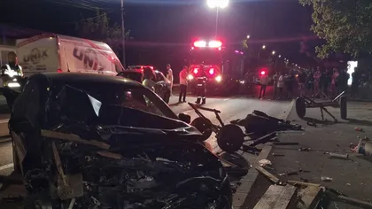 Căruță lovită de mașină în Târgoviște. Doi adulţi şi trei copii sunt răniţi. Șoferul era beat