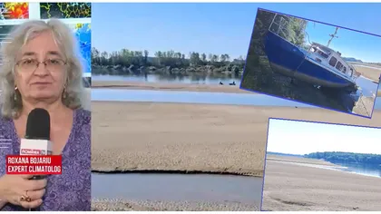 EXCLUSIV Dunărea seacă, porturi închise și nave blocate. Cupola de foc accentuează seceta, Roxana Bojariu: „Din păcate, și România intră în ierarhia de vulnerabilitate”