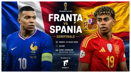 LIVE Antena 1 Franţa – Spania 0-1 ONLINE VIDEO la Cupa Mondială 2026. Oyarzabal a marcat dintr-un penalty scos de Lamine Yamal!