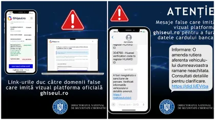 Avertismentul DNSC pentru milioane de români. SMS-urile false care folosesc numele Ghiseul.ro îți pot goli contul bancar