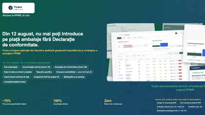 Aplicația YVORA este soluția rapidă pentru companiile care introduc produse ambalate în UE