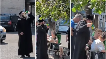 Imagini virale cu o față bisericească ce se dedă la plăceri lumești. În autogara Deva, un călugăr combate canicula cu o bere rece băută direct din butelcă și mângâie tandru pe umerii dezgoliți femeile care stau pe bănci în așteptarea microbuzelor