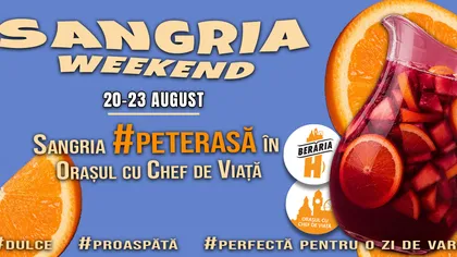 Sangria Weekend la Berăria H: patru rețete de sangria pe terasa din Herăstrău, 20–23 august 2026